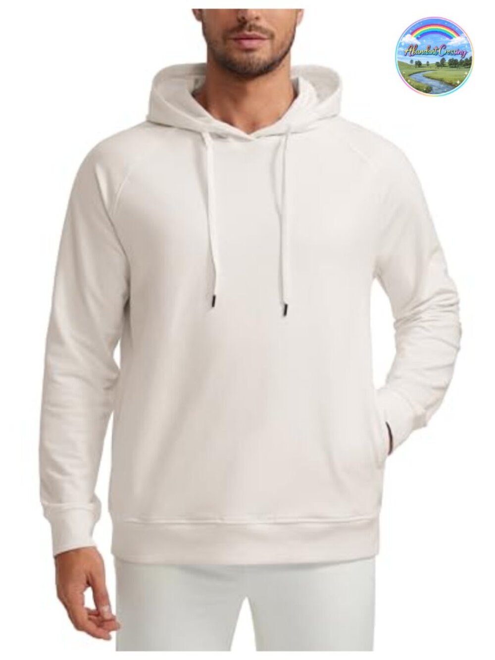 Men's French Terry Hoodie Relaxed Fit Long Sleeve Pullover Athletic